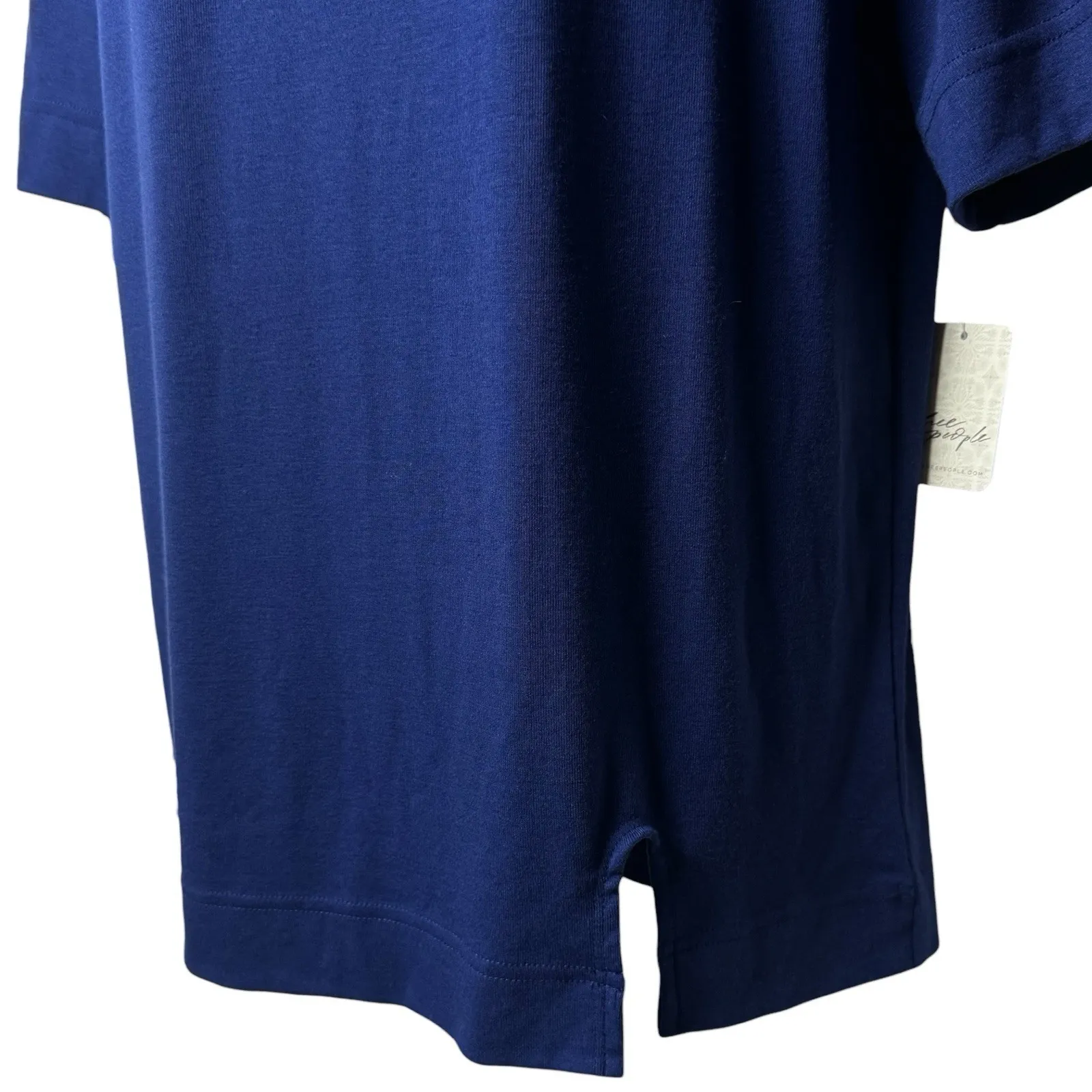 NEW Free-est Periwinkle Jersey Knit Top Coastal Comfort Lagenlook Athleisure M - Image 4