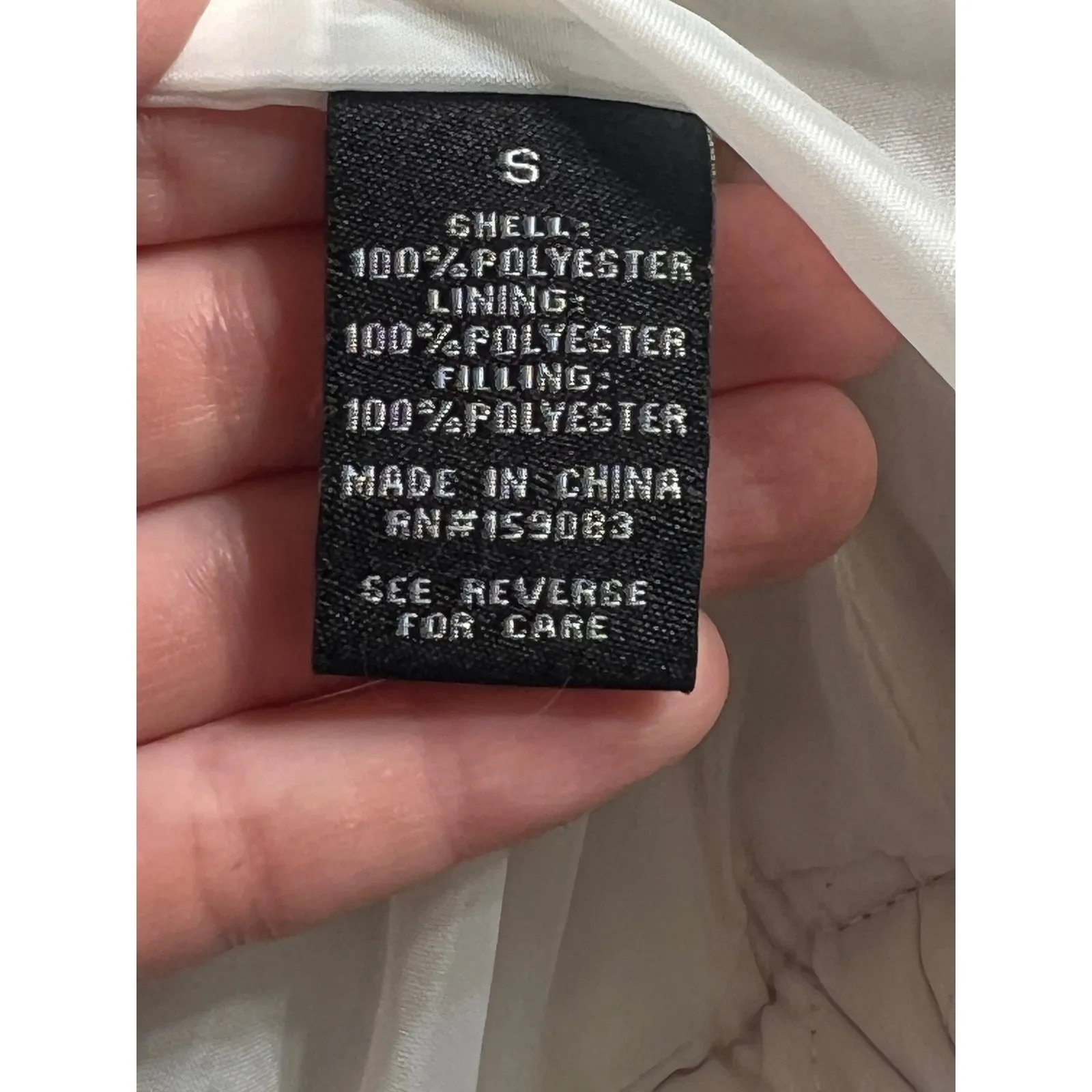 Jason Maxwell White Quilted Puffer Jacket Lightweight‎ Full Zip Coat Size Small - Image 6