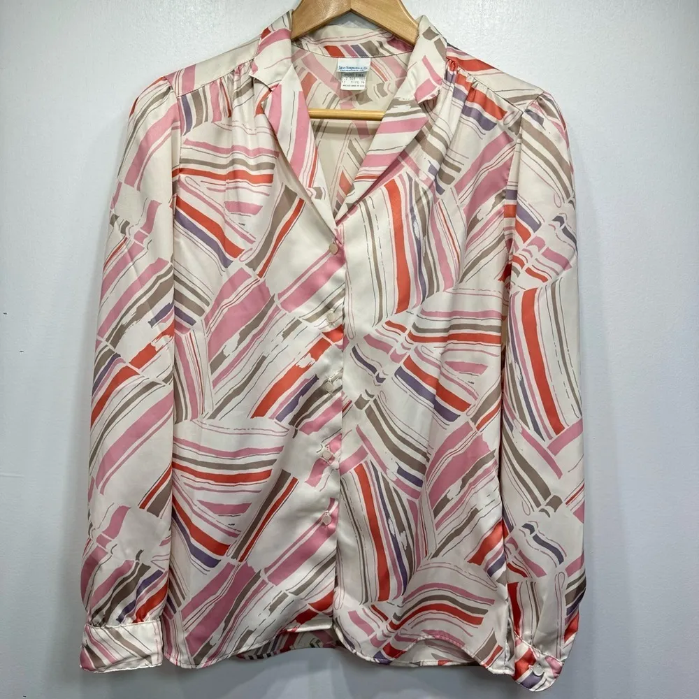 Levi Strauss & Co. Vintage 70s 80s Patchwork Print Blouse Union Made in the USA - Image 8