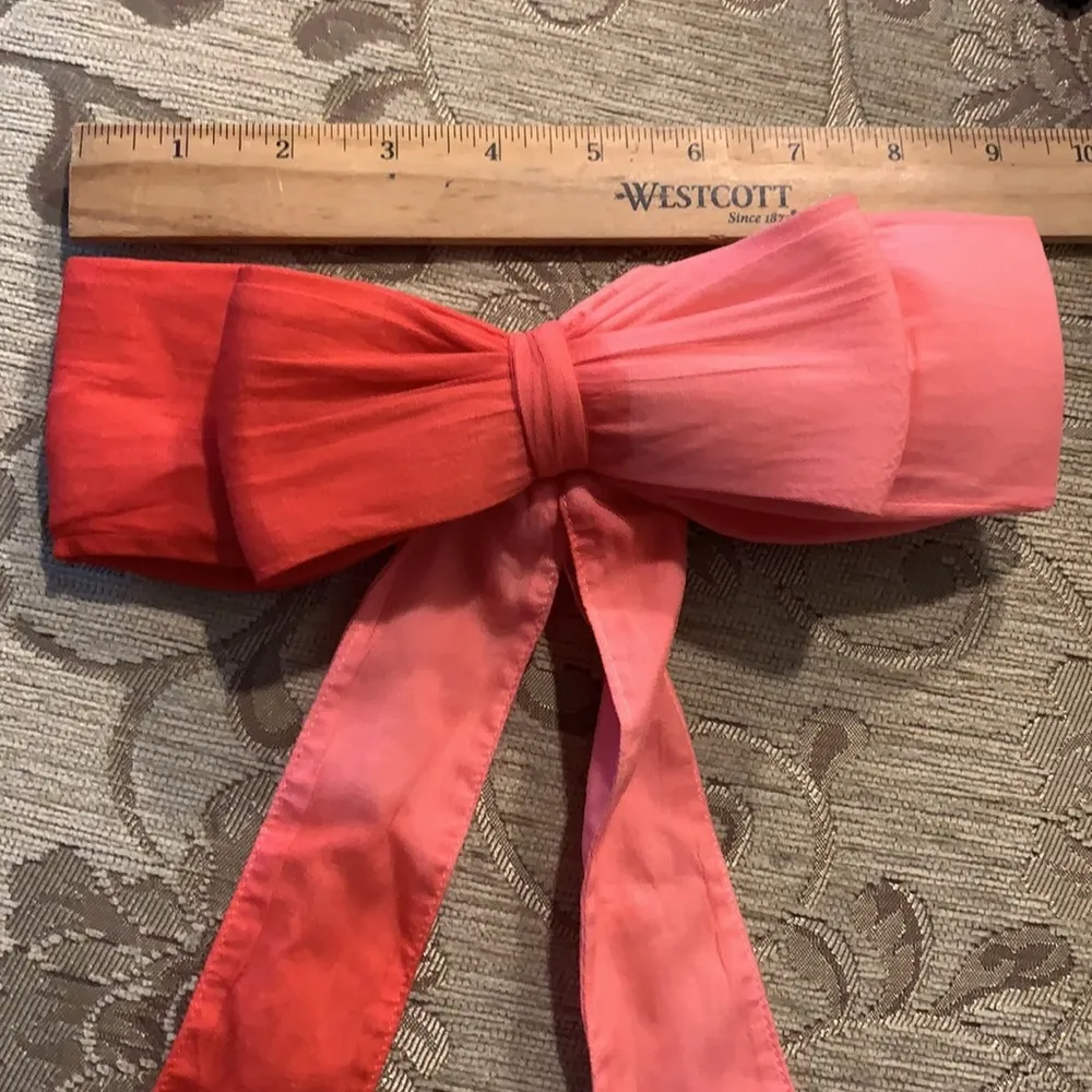 NWOT Loveshackfancy red dip dye ombre hair clip barrette - Image 6