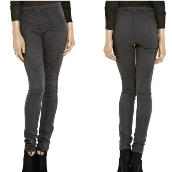 Helmut Lang Seamed Black Leggings 26 Small - Image 2