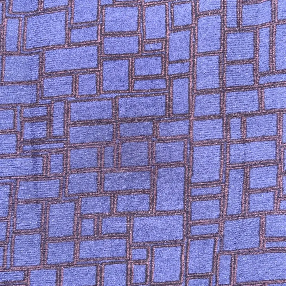 JUST FEMALE Navy Blue & Red Checkered Window Merle Long - Image 4