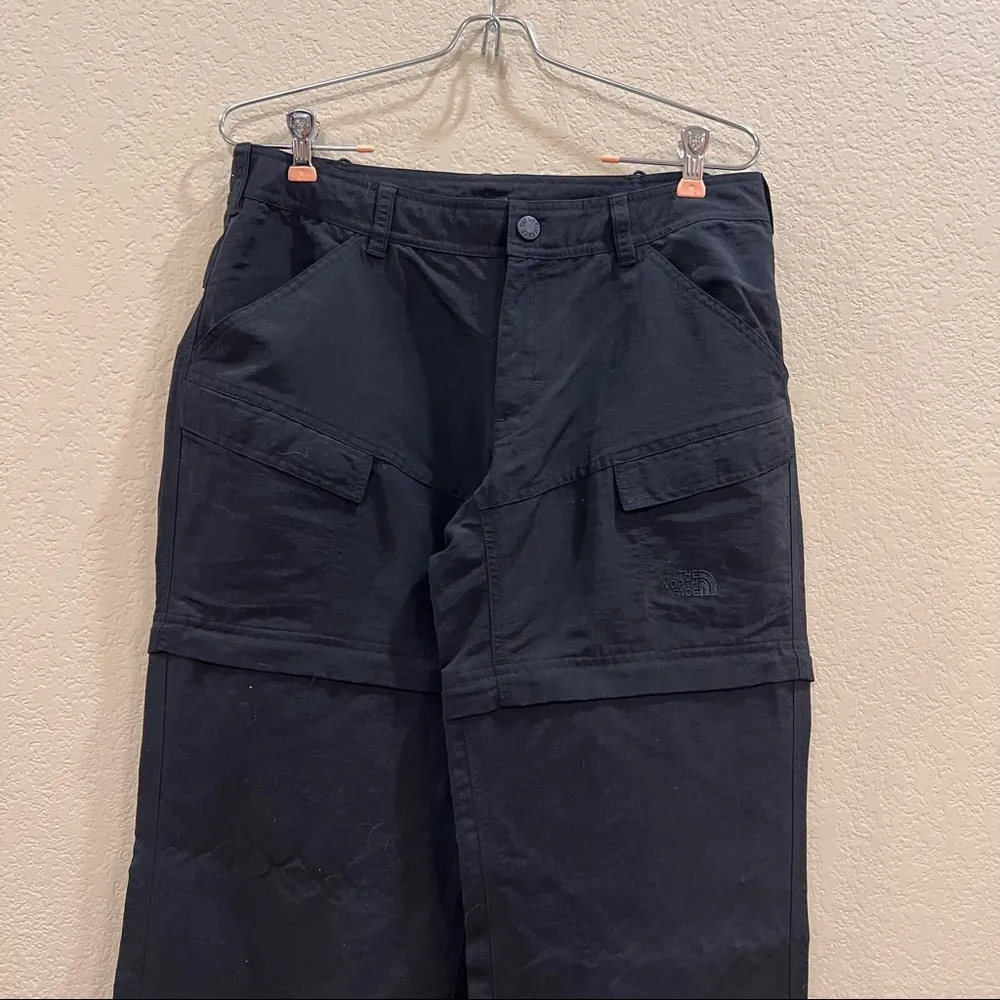 The North Face Convertible Pant Women's Sz 10Long 42*32 Black Nylon Outdoor EUC - Image 2