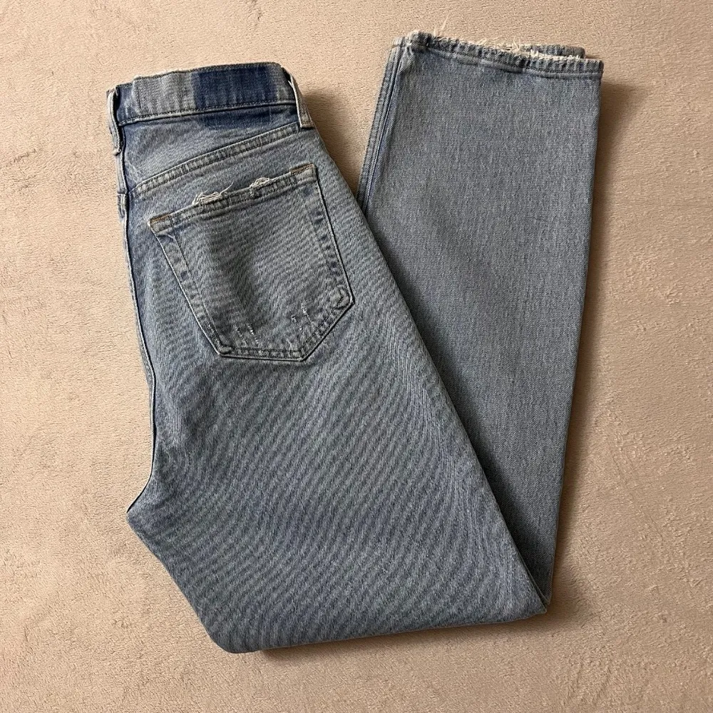 Abercrombie & Fitch Women's Jean The Dad High Rise Denim Stretch Blue Size 27 - Image 9