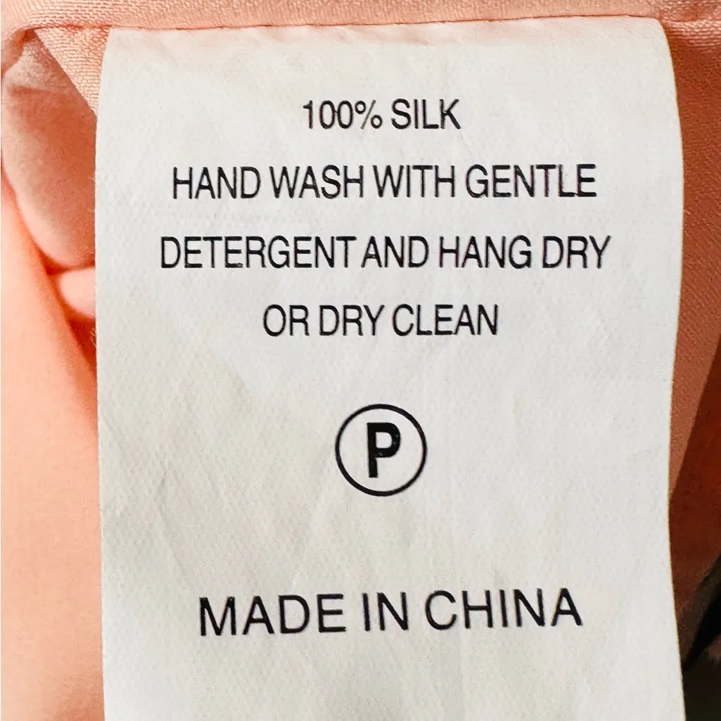 Marie Oliver Maura Silk Fringe‎ Trim Pink Black Print Caftan Dress - Image 11