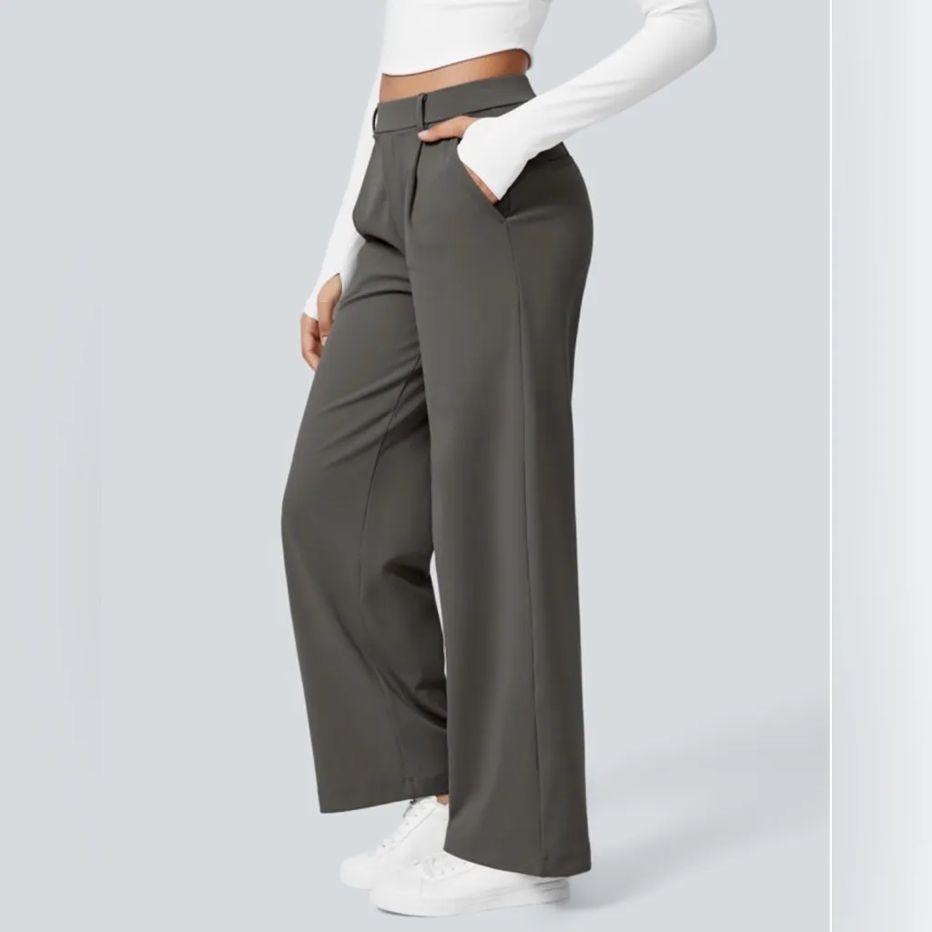 NWT HALARA Flex DayStretch High Waisted Side Pocket Straight Leg Work Pants SP - Image 3