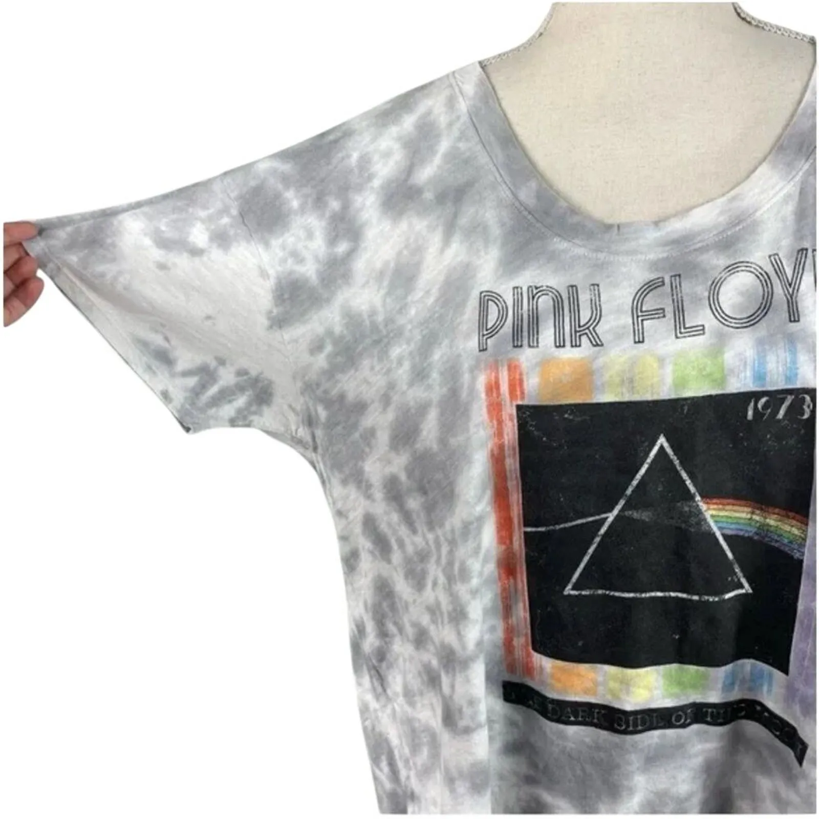 Pink Floyd Oversized Tie Dye Graphic Knit Riot T - Image 3