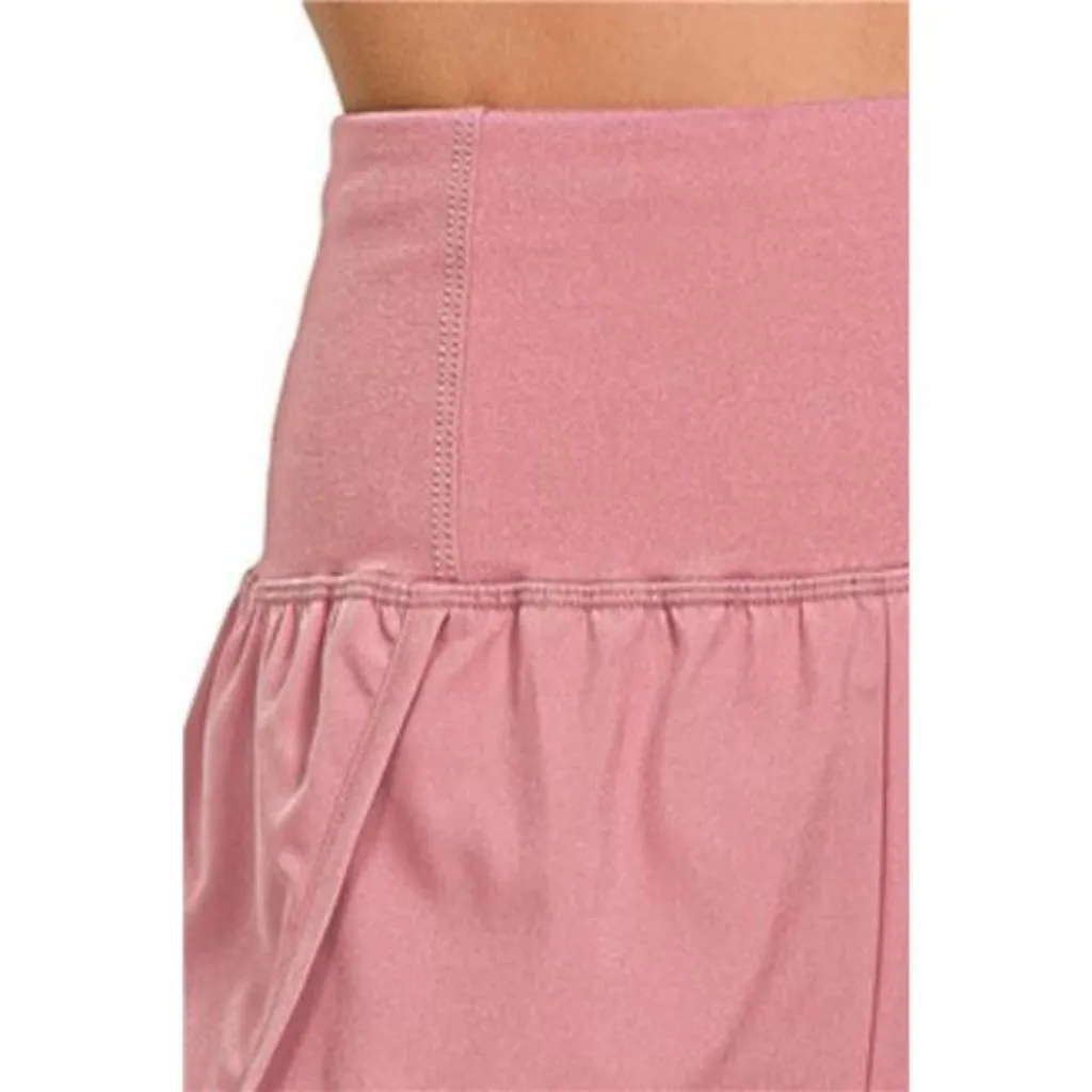 Zenana High Waisted Zippered‎ Back Pocket Running Shorts - Image 3