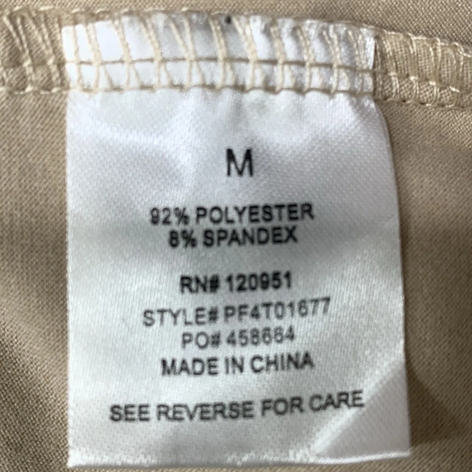 Pink Rose Beige Square Neck Long Sleeve Top Size M New Stretch Shirt - Image 6