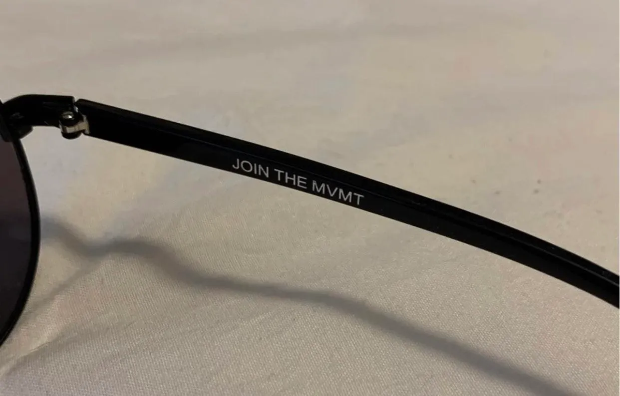 MVMT Matte Black Aviator Sunglasses - Image 6