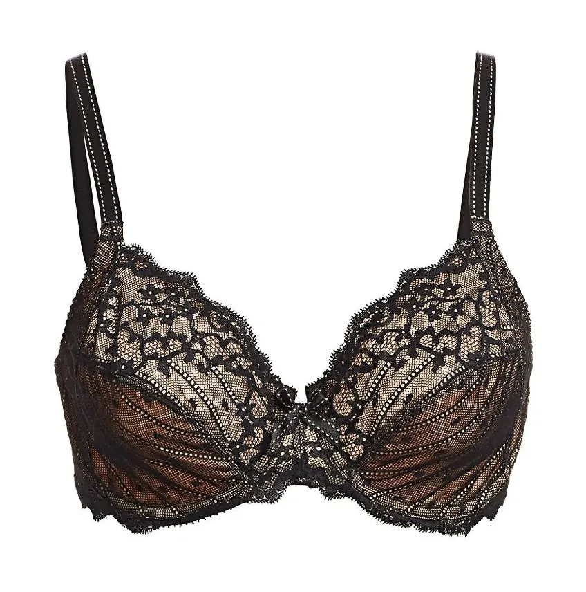 Chantelle 32810 Rive Gauche Full Coverage Unlined Bra Black Women's 44H - Image 1