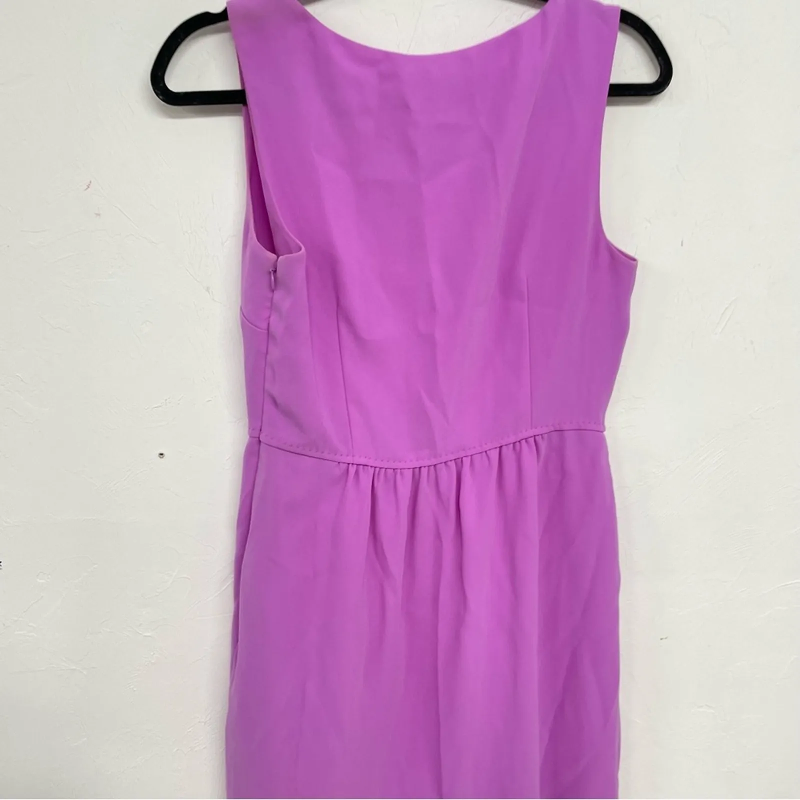 J Crew Purple Sleeveless Fit & Flare Mini Dress Womens 4 Classic Lavender Preppy - Image 10