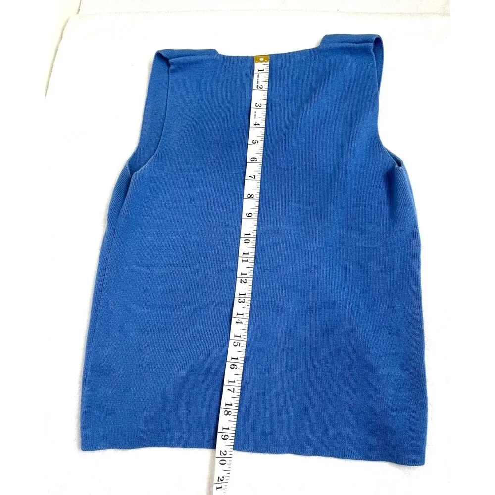 Willi Smith Blue Small Sleeveless Top 85j - Image 5