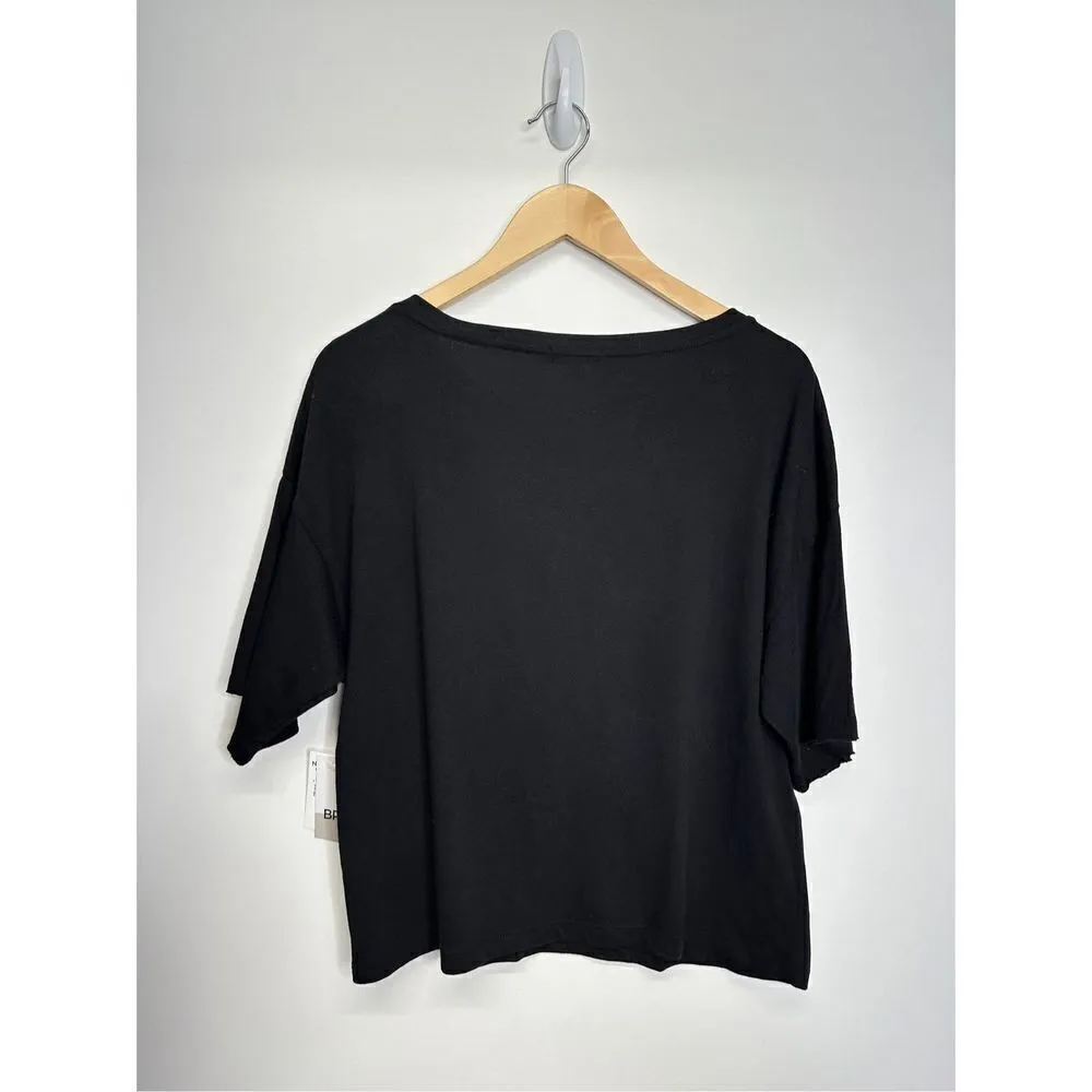 BP Justin Bieber Graphic Shirt Womens Black Short Sleeve Size Medium NWT - Image 5