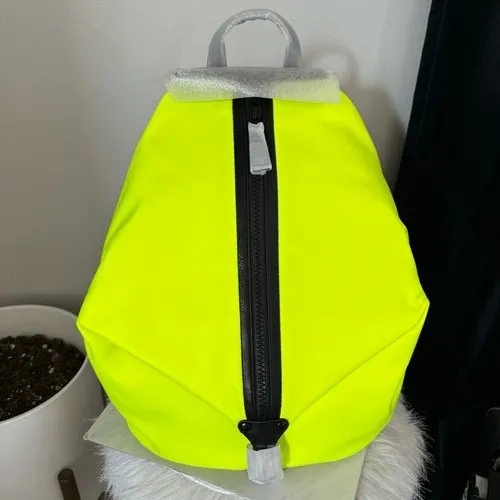 Rebecca‎ Minkoff Julian Jumbo Zipped Nylon Backpack, Designer Neon Yellow, NWT - Image 2