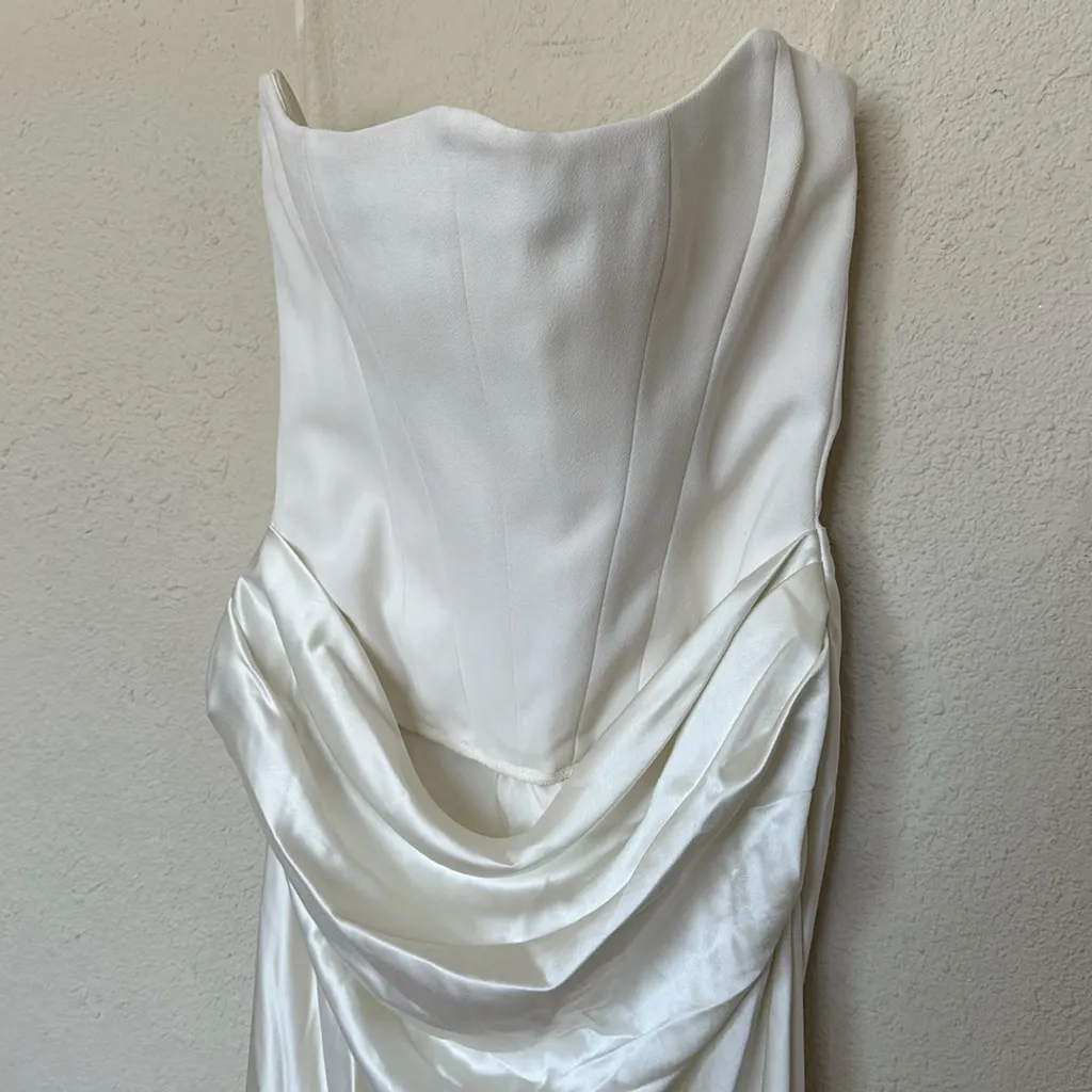 HOUSE OF CB size‎ L D-DD 'Persephone' Ivory Strapless Corset Dress NWOT - Image 6