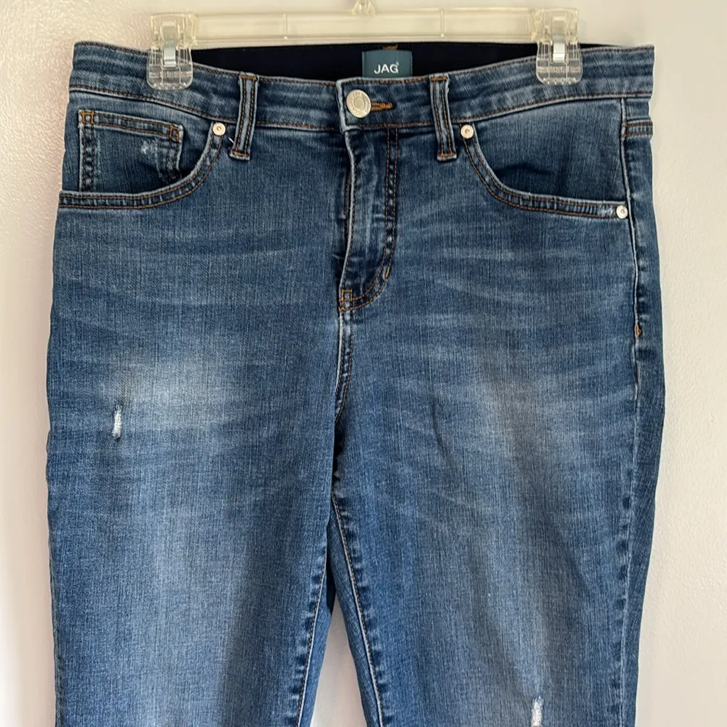 JAG Carter Relaxed Mid Rise Girlfriend Jeans Size 10 Elastic Waist - Image 4