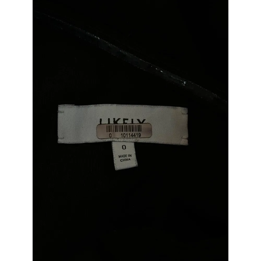 Likely Nolita One Shoulder Mesh Panel Evening Gown Black Womens Size 0 - Image 10