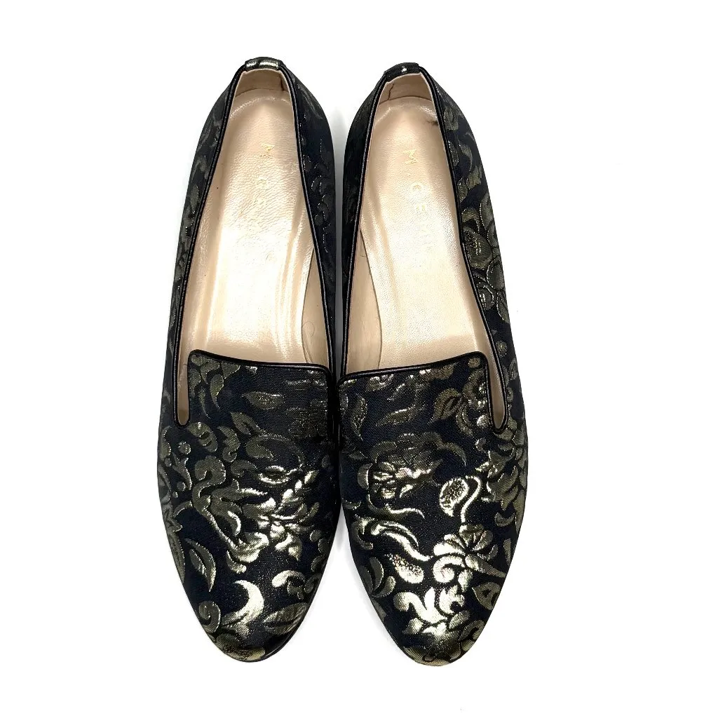M. Gemi The Petalo in Black and Gold Brocade Size 40 / 10 - Image 9