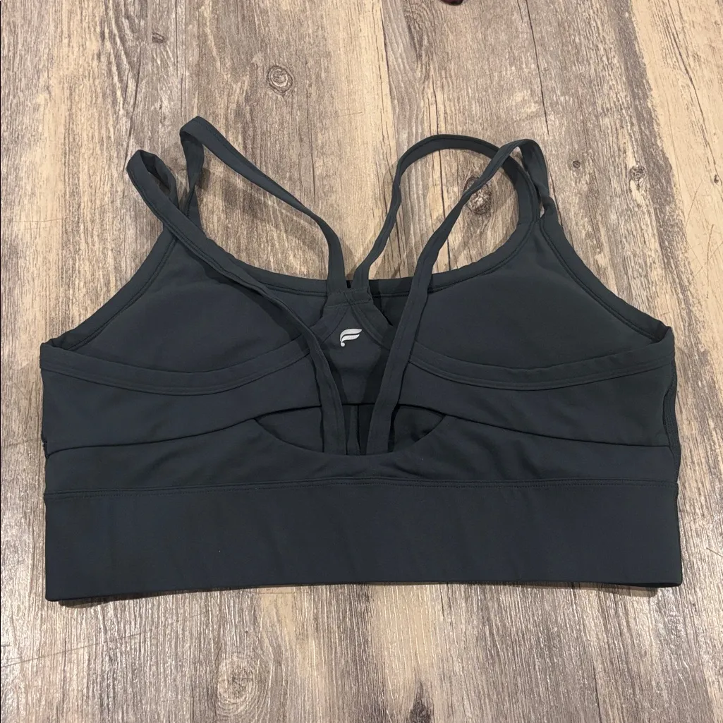 Fabletics everpine green sports bra size large - Image 3