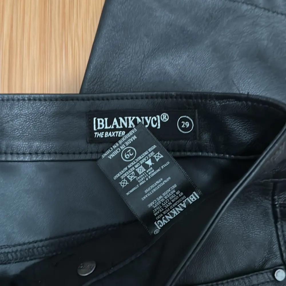 The Baxter Ribcage Straight Leg Faux Leather Pants - Image 4