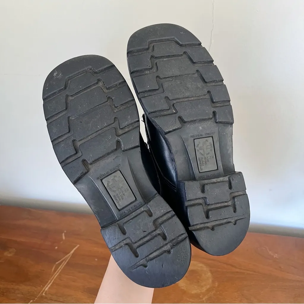 Dr Martens • vintage 8784 oxford shoe black leather square toe made in England - Image 8