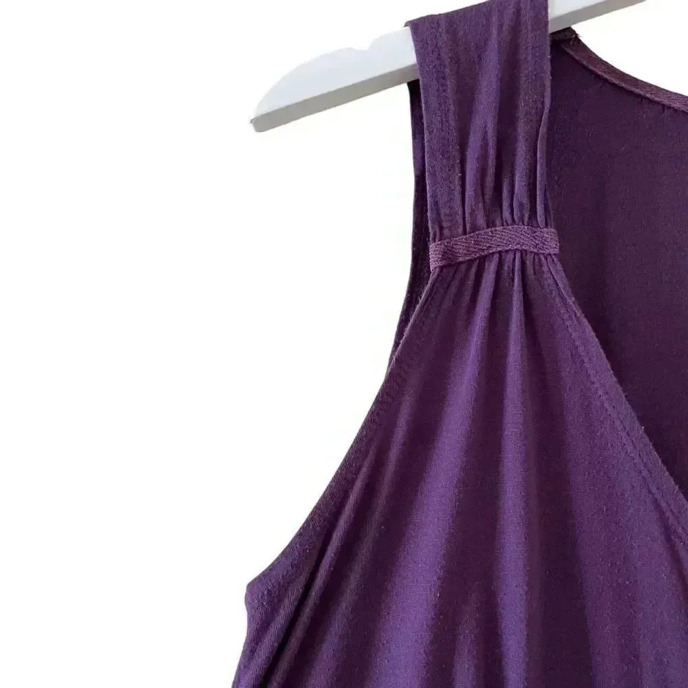 Calvin Klein Jeans V- Neck Purple Tie Dye Sleeveless Viscose Boho Dress #1005 - Image 3