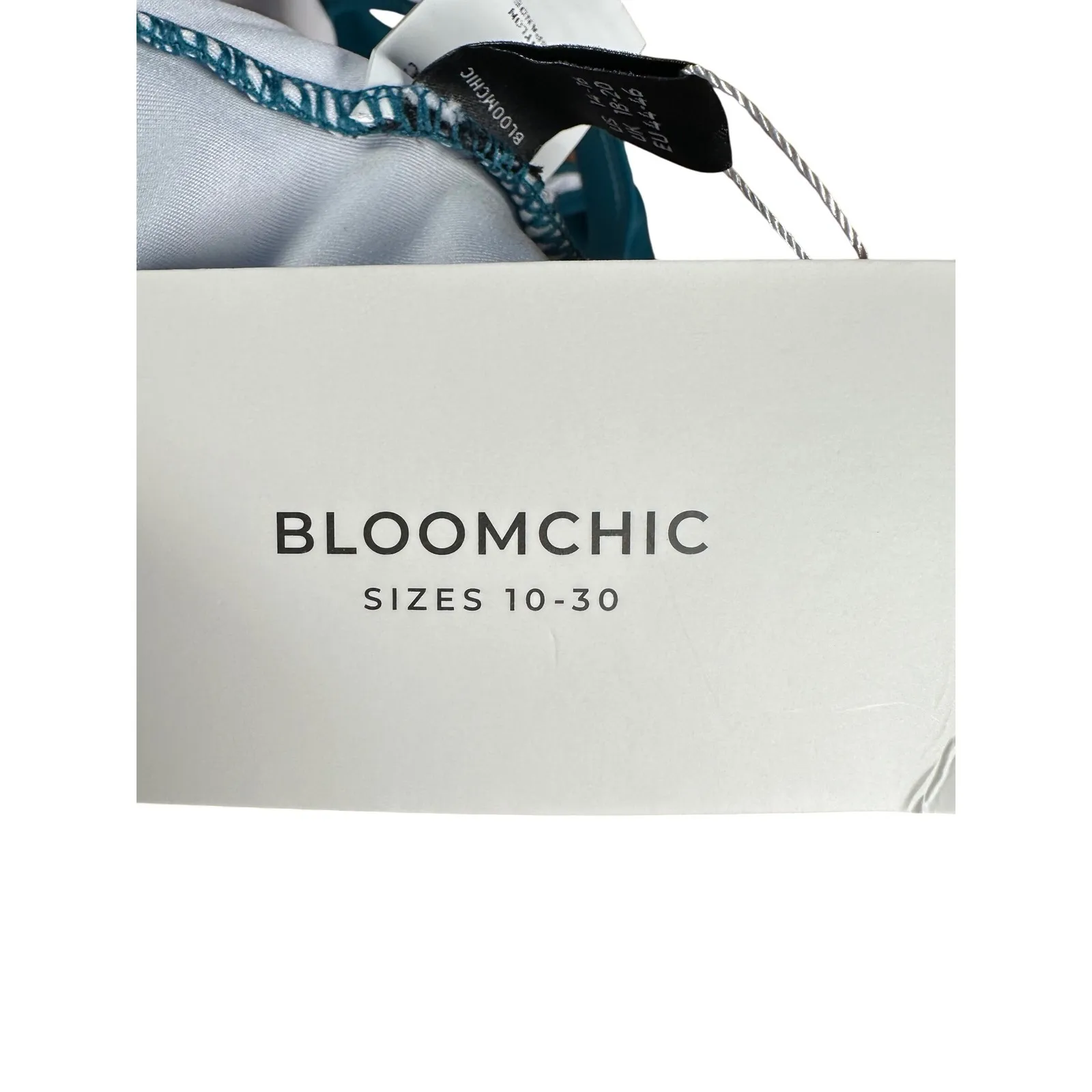 Bloomchic‎ Teal Tankini Top Swimsuit Plus Size 14/16 Adjustable Straps Green - Image 7