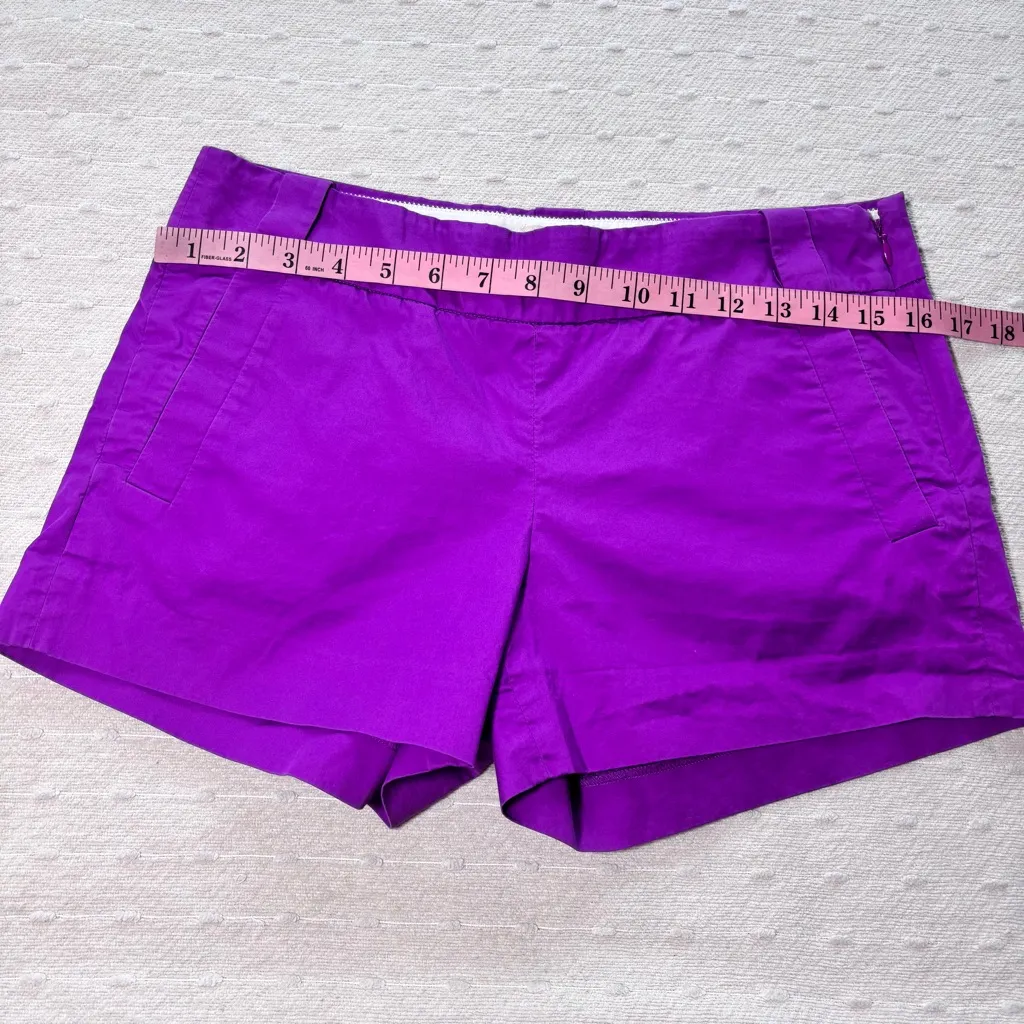 J.CREW CHINO Purple‎ Cotton SHORTS Size 4 - Image 3