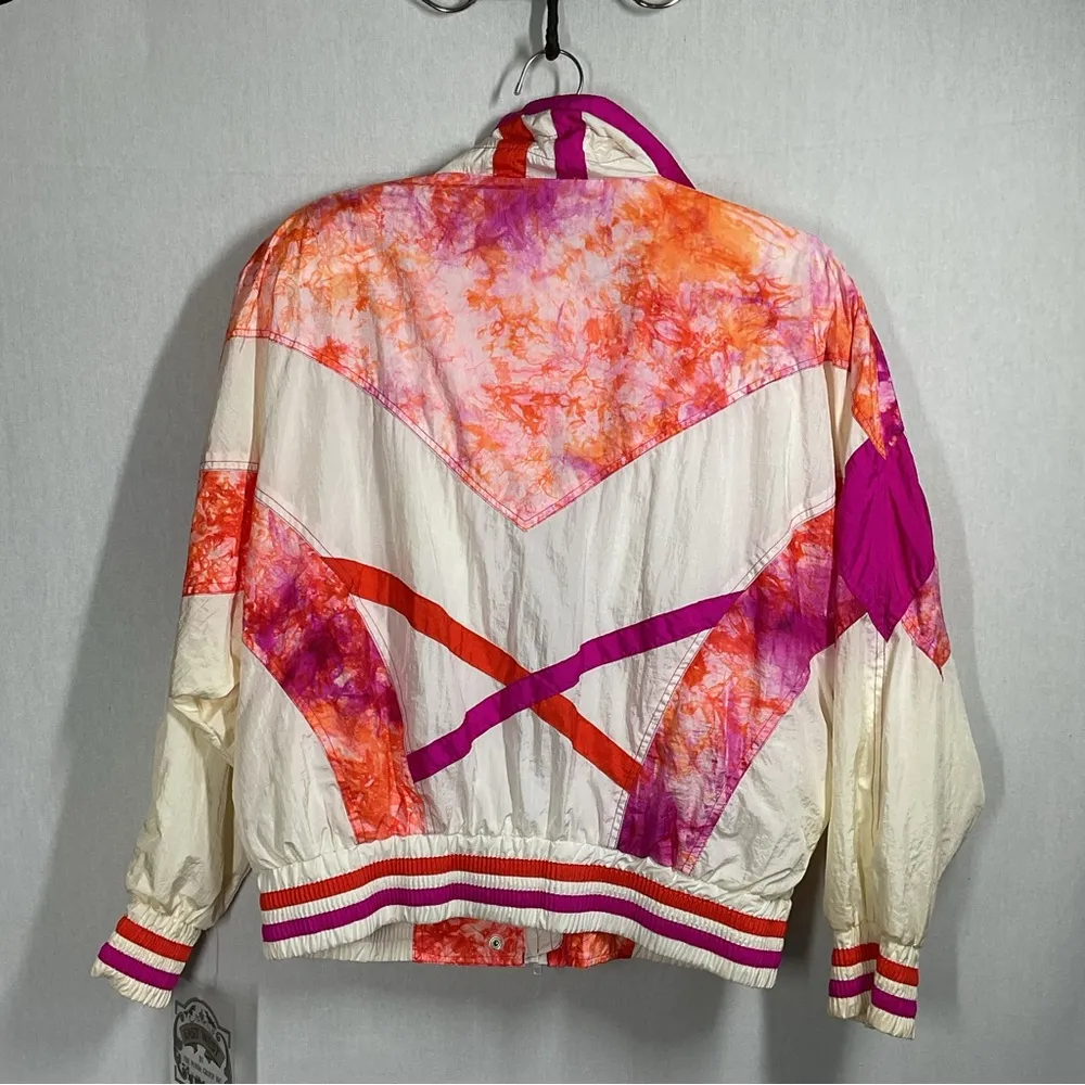 East West Vintage 90s Pink and Orange Windbreaker in Size Large Unisex - Image 7