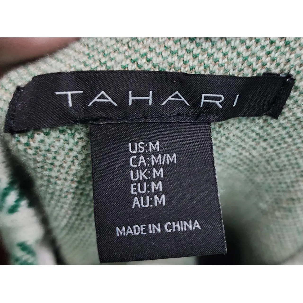 Tahari Top Womens Size Medium Plaid Long Sleeve High Neck ‎ Classic Fall - Image 3