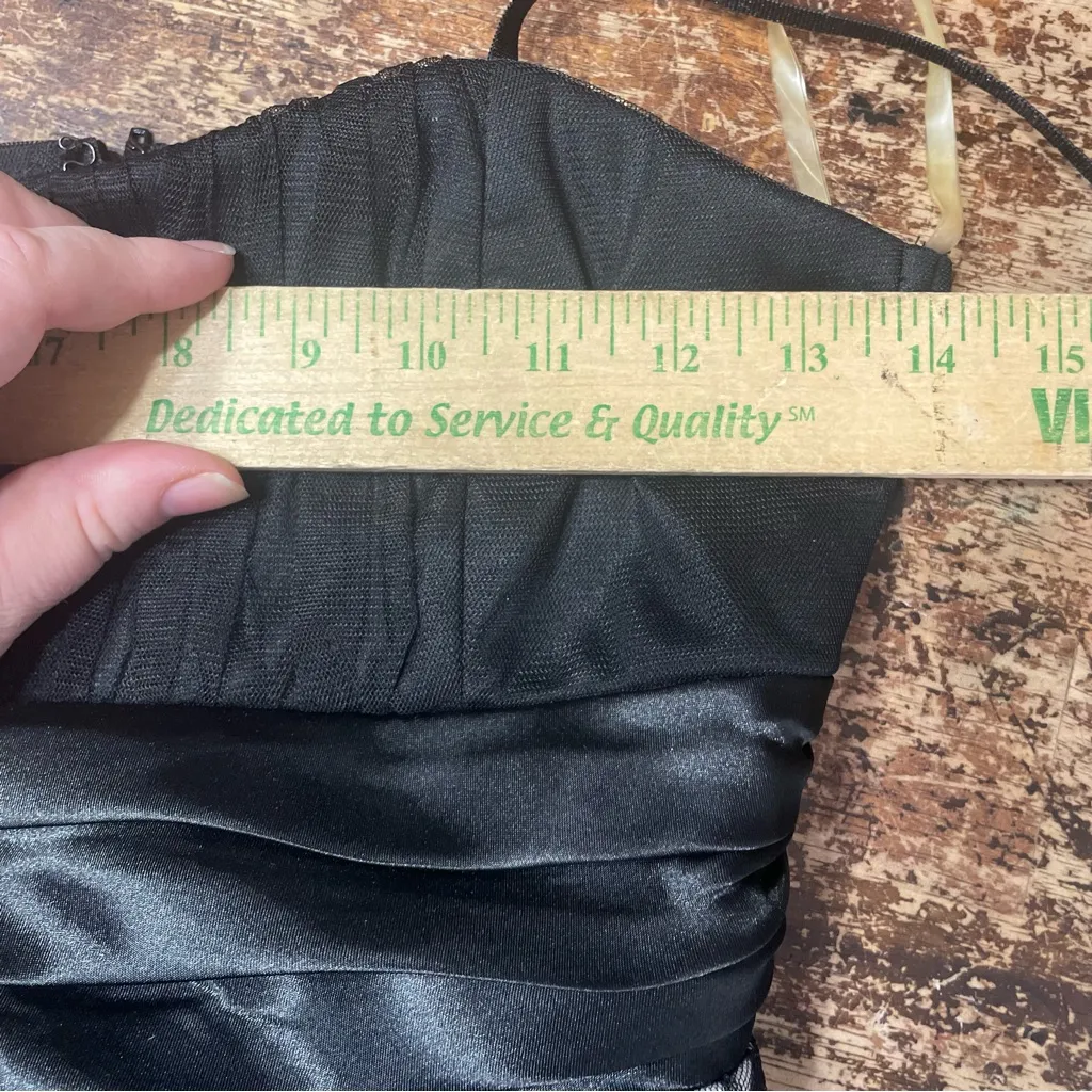 Trixxi Womens Y2K Babydoll Mini Dress Size 5 Fairy Grunge Formal HOCO Event‎ Black - Image 5