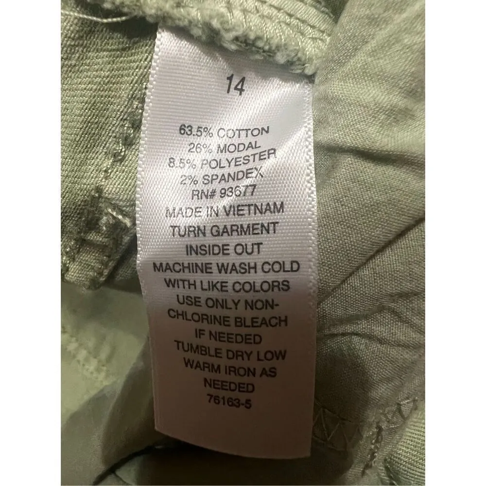 a.n.a. High Rise Ankle Skinny Stretch Pants Desert Sage Sz 14 NWT - Image 6