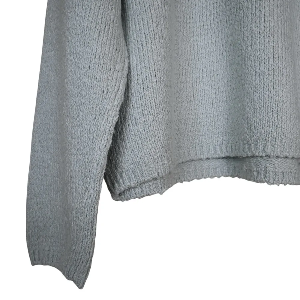 Vince Womens 1X Crewneck Organic Cotton Blend Pebbled Sweater in Mint NEW - Image 8