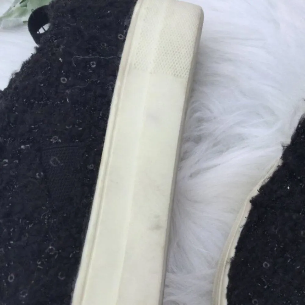 DV Black White Platform Shoes Sequin Size 6 Six - Image 9