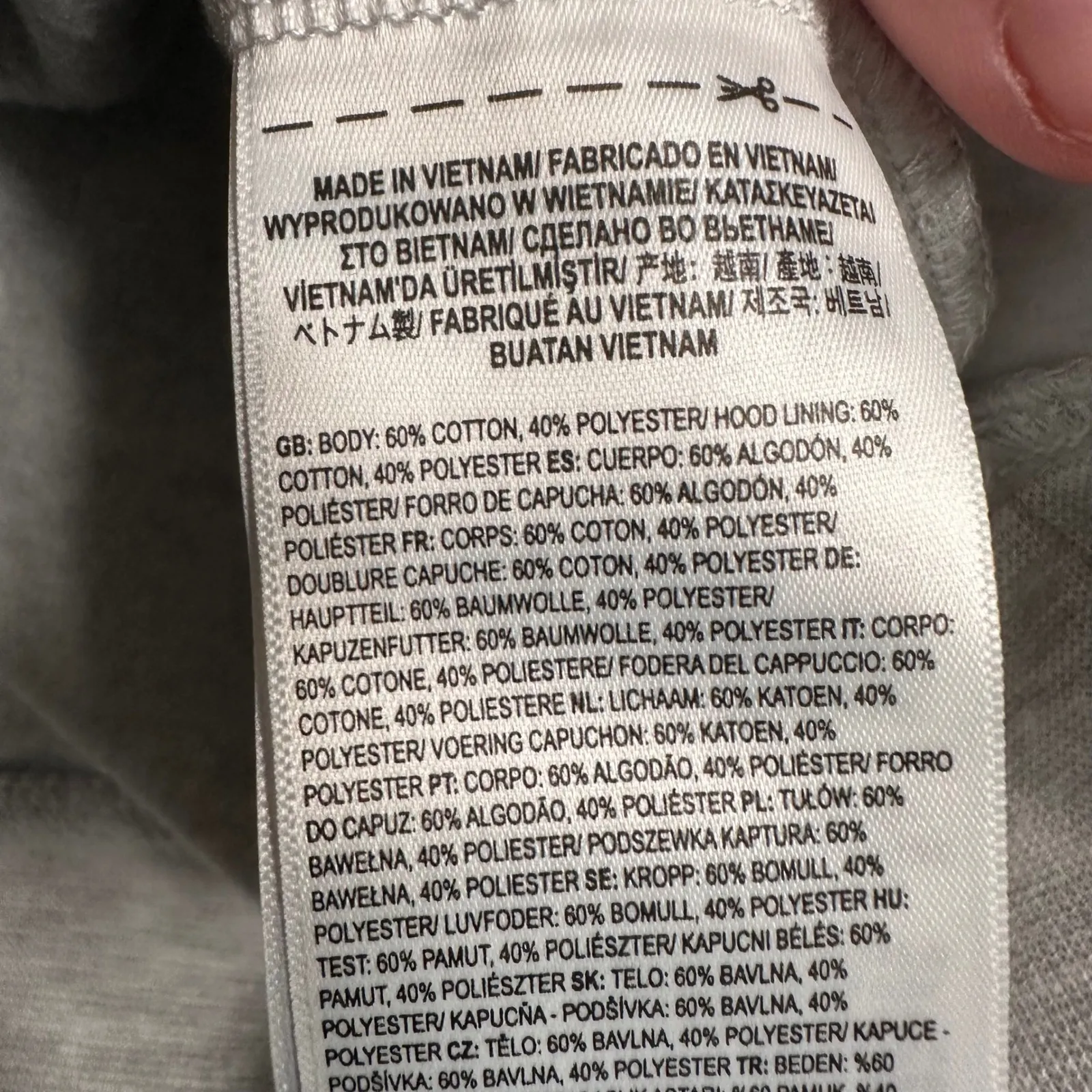 Vans Off The Wall Womens Large Gray Floral Cropped Graphic Hoodie Sweatshirt - Image 8