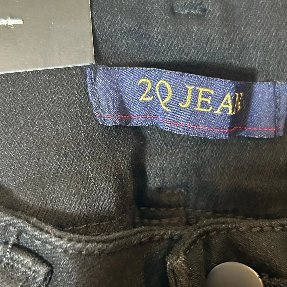 2Q‎ Jeans Womens Juniors 17 Black High Rise Flat Front Distressed Denim NEW Size undefined - Image 8