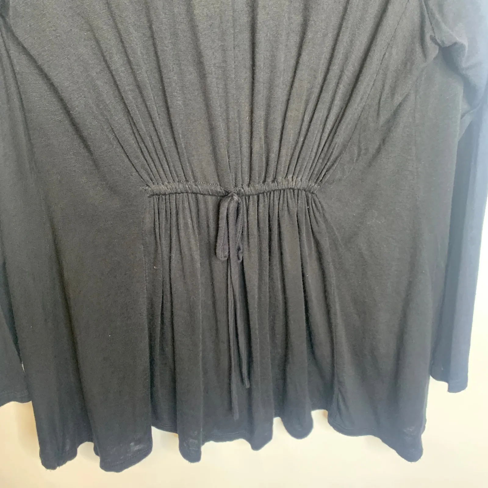 Black Open Front Jacket Sz Medium Light Weight Cardigan - Image 8