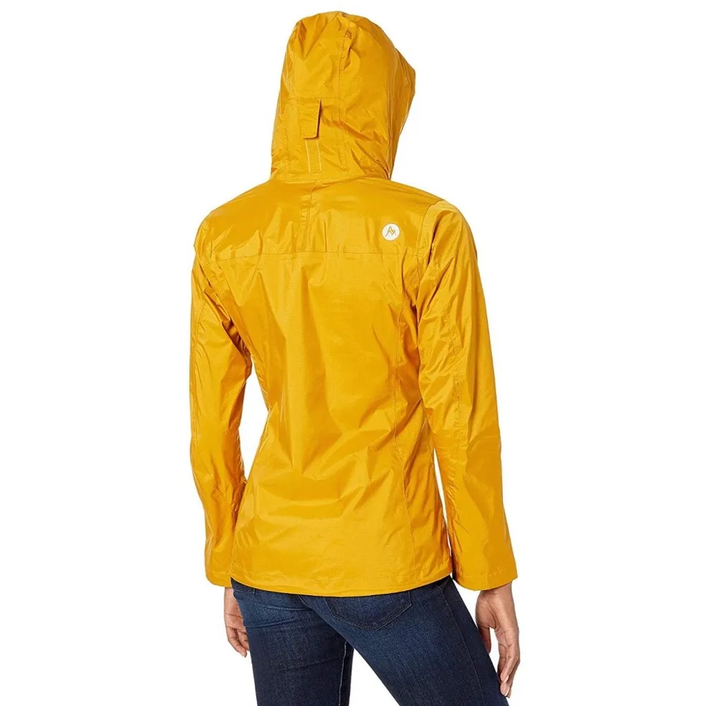 NWT Marmot PreCip Eco Jacket, Yellow Gold, Size XS New w/Tag Retail $100 - Image 6