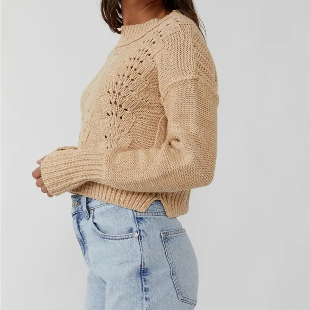 Free‎ People Bell Song Knit Sweater - Size S - Sandcastle - NWT - Image 4