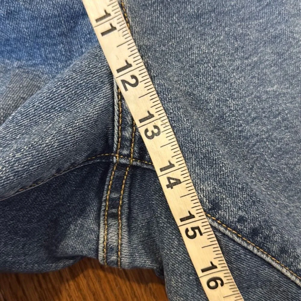 Levi's Levi’s ribcage bootcut button fly jeans medium wash 24w - Image 7