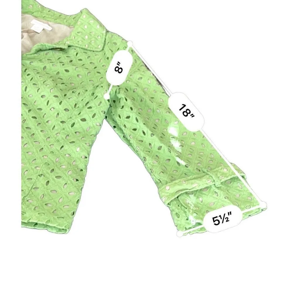 VINTAGE Charter Club GREEN CROPPED JACKET SIZE M - Image 4