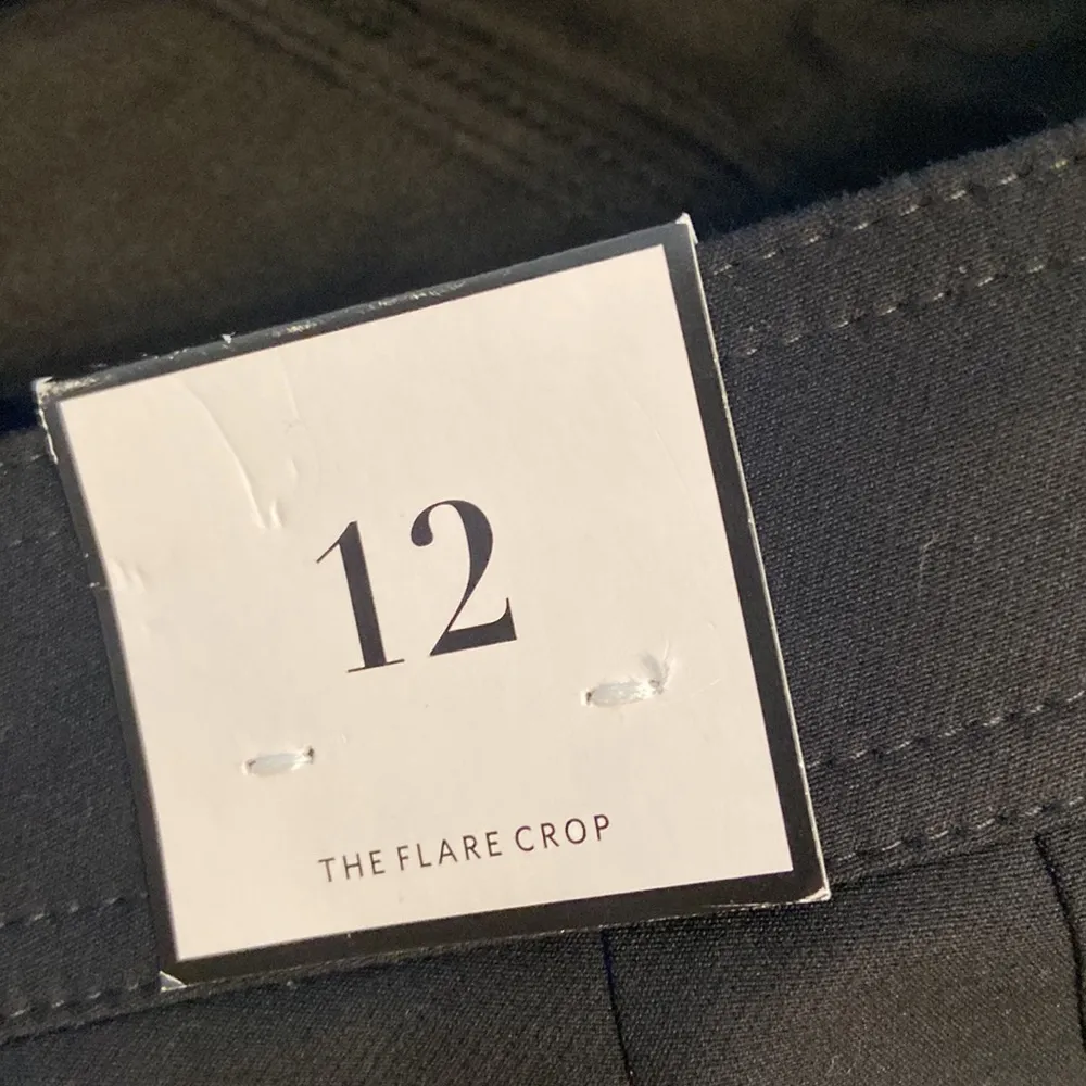 WHBM Black The Flare Crop Pants with Silver Button Accents brand new size 12 - Image 11