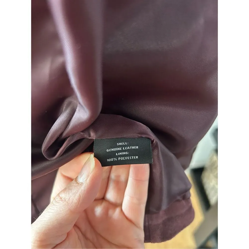 Preston and York Purple leather jacket size small real suede - Image 5