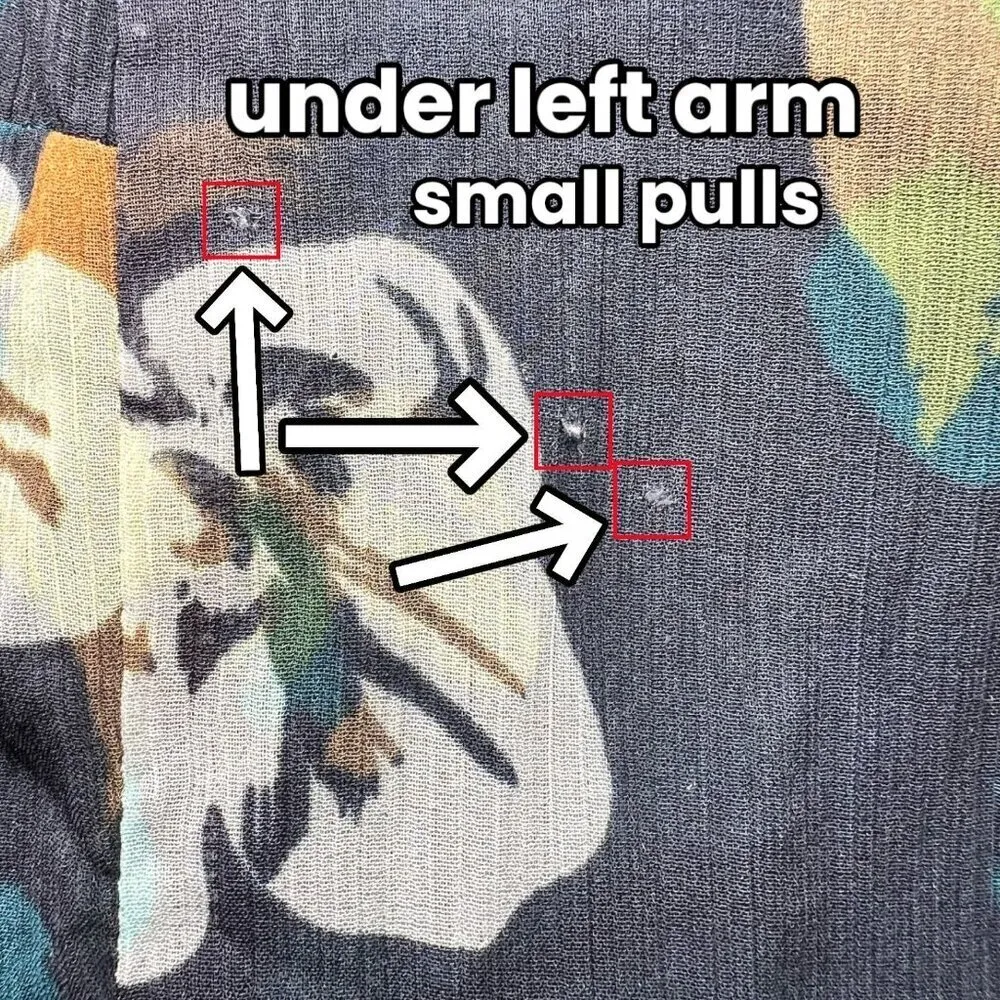 CAbi Floral Chiffon V Neck Tiered Ruffle Dress XS - Image 11