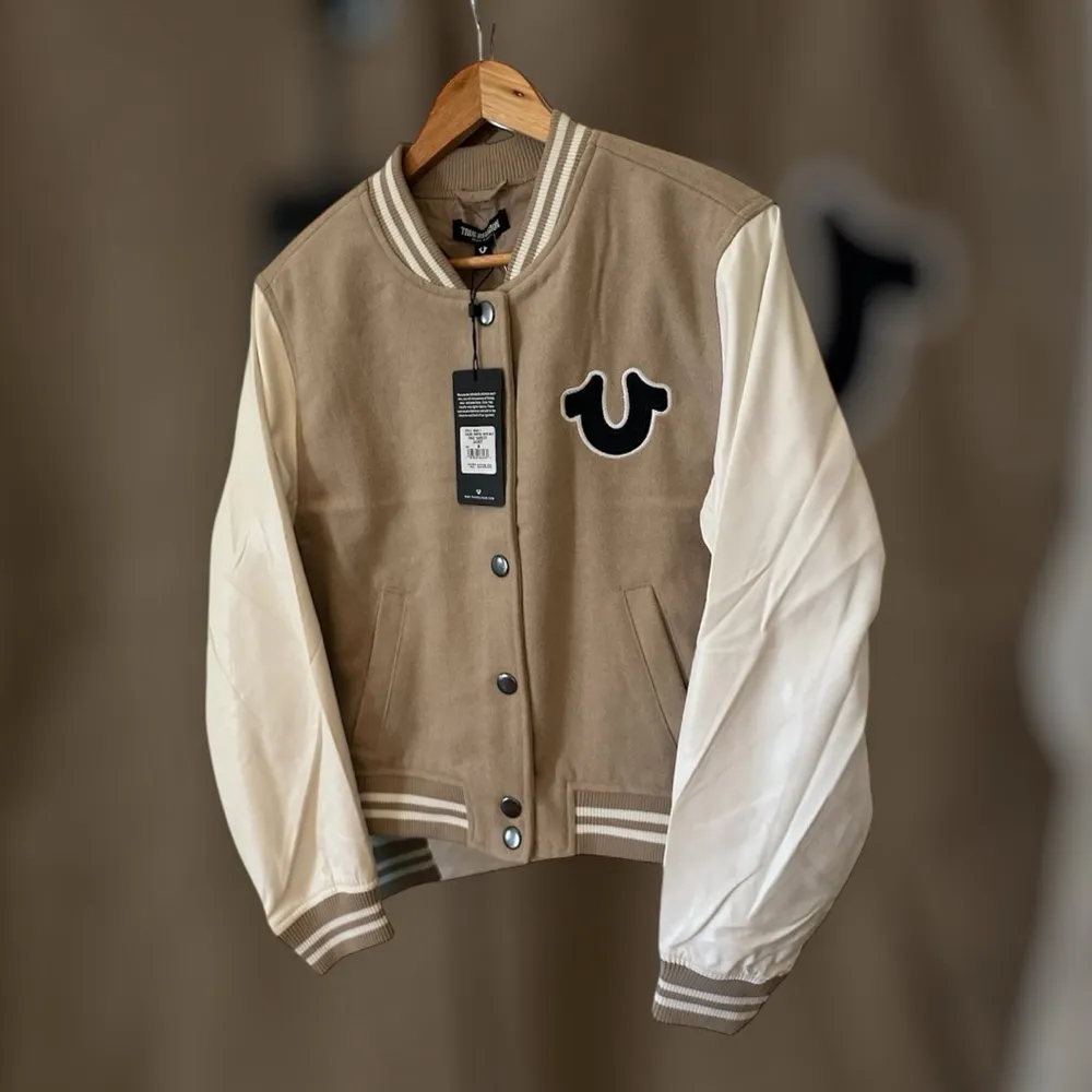True Religion Wool‎ Horseshoe Varsity Bomber Jacket Size M - Image 2