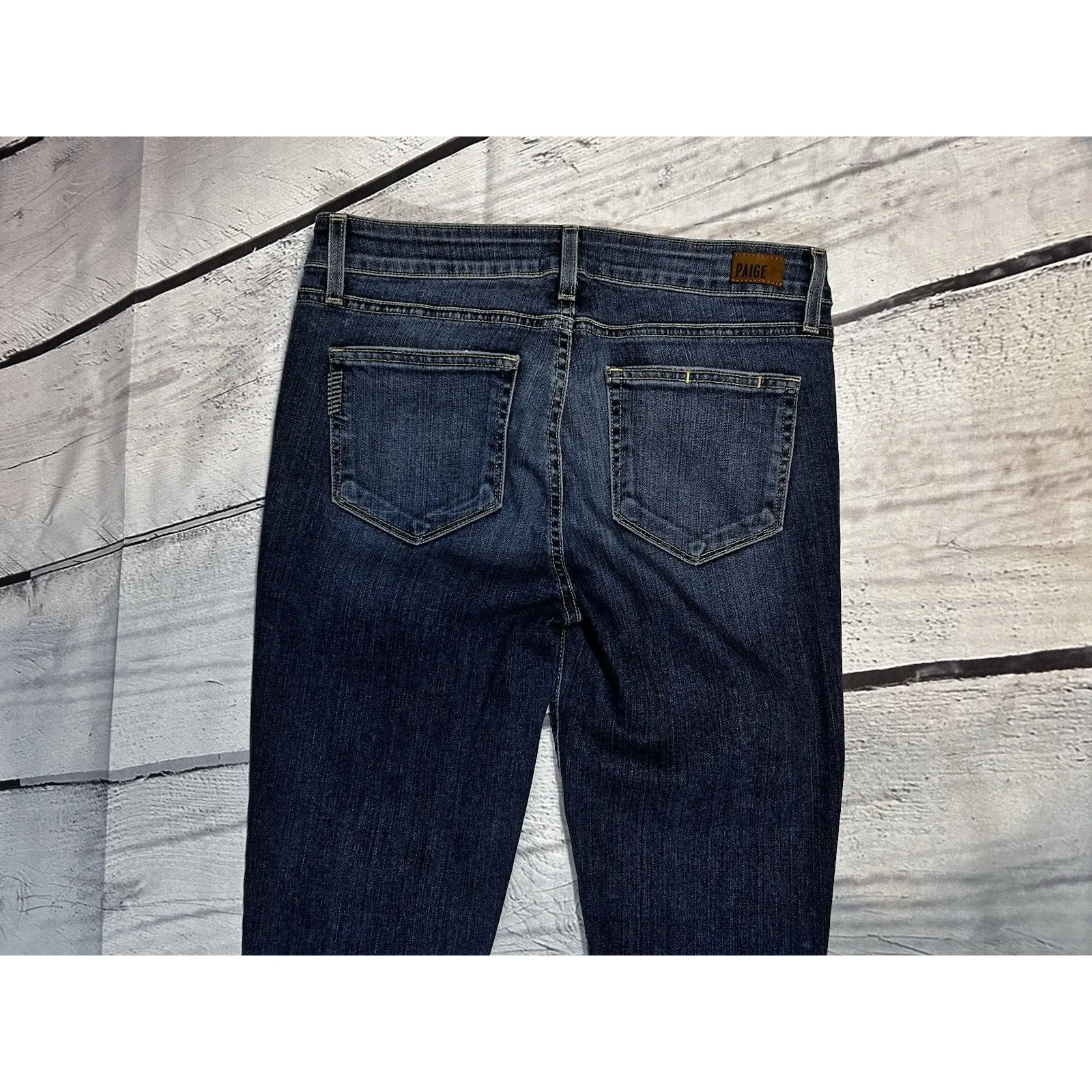 Paige Verdugo Ankle Jeans Size 29 Boho Medium Wash Patchwork Skinny Denim - Image 7