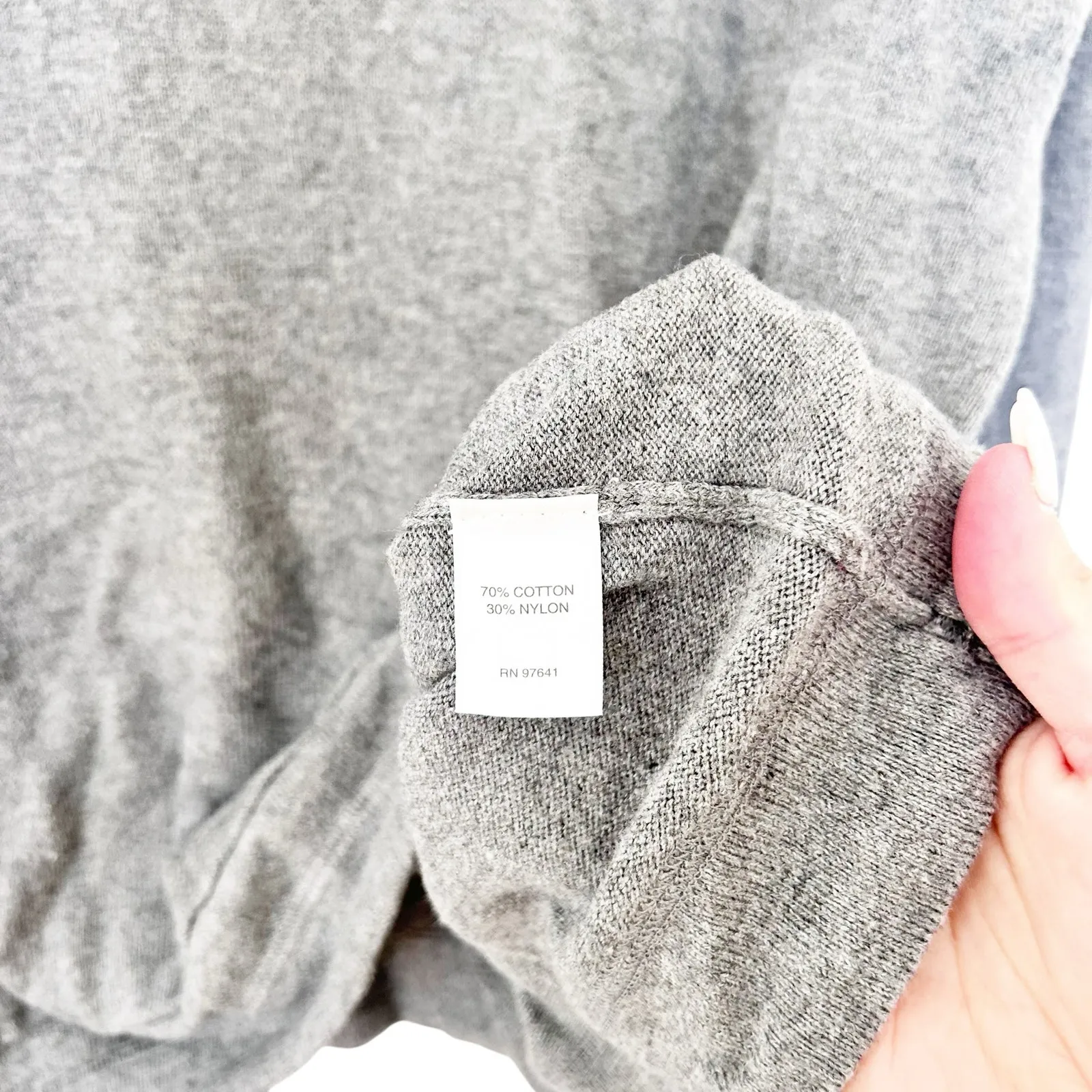 J. Jill Pure Jill Gray Sweater Drawstring Bottom Sz M - Image 4