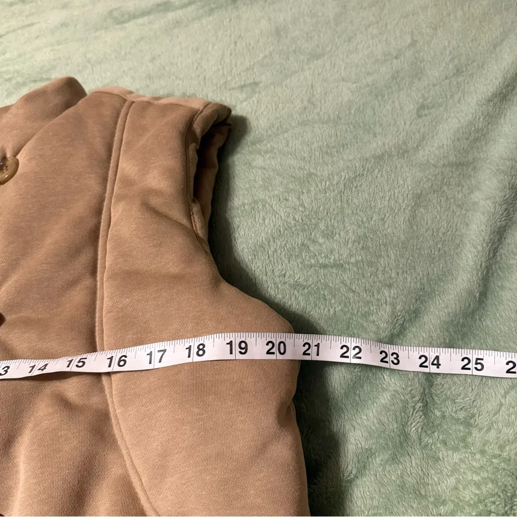 BKE Tan Padded Button Mock Neck Vest – L - Image 10