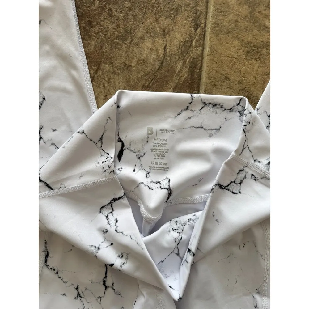 BuffBunny Limitless Leggings White Marble Size Medium - Image 5